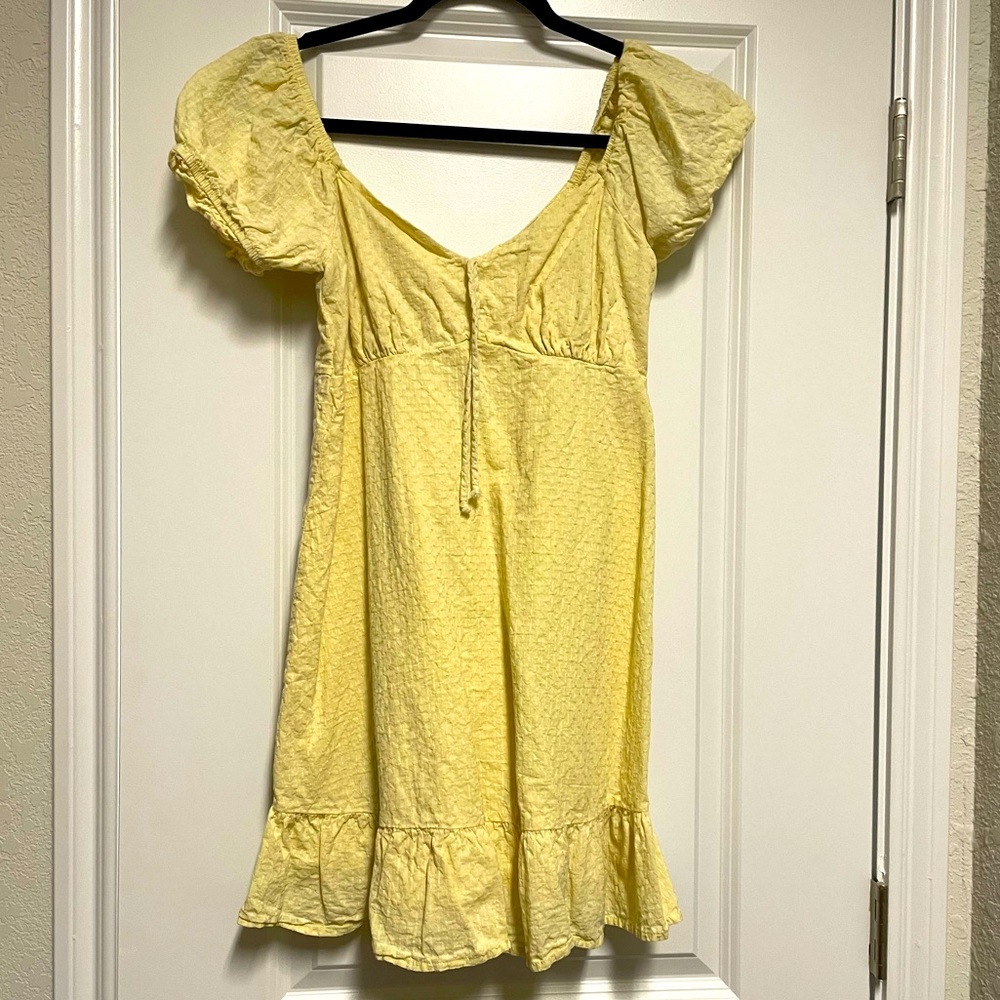 Yellow Puffy Sleeve Wild Fable Dress